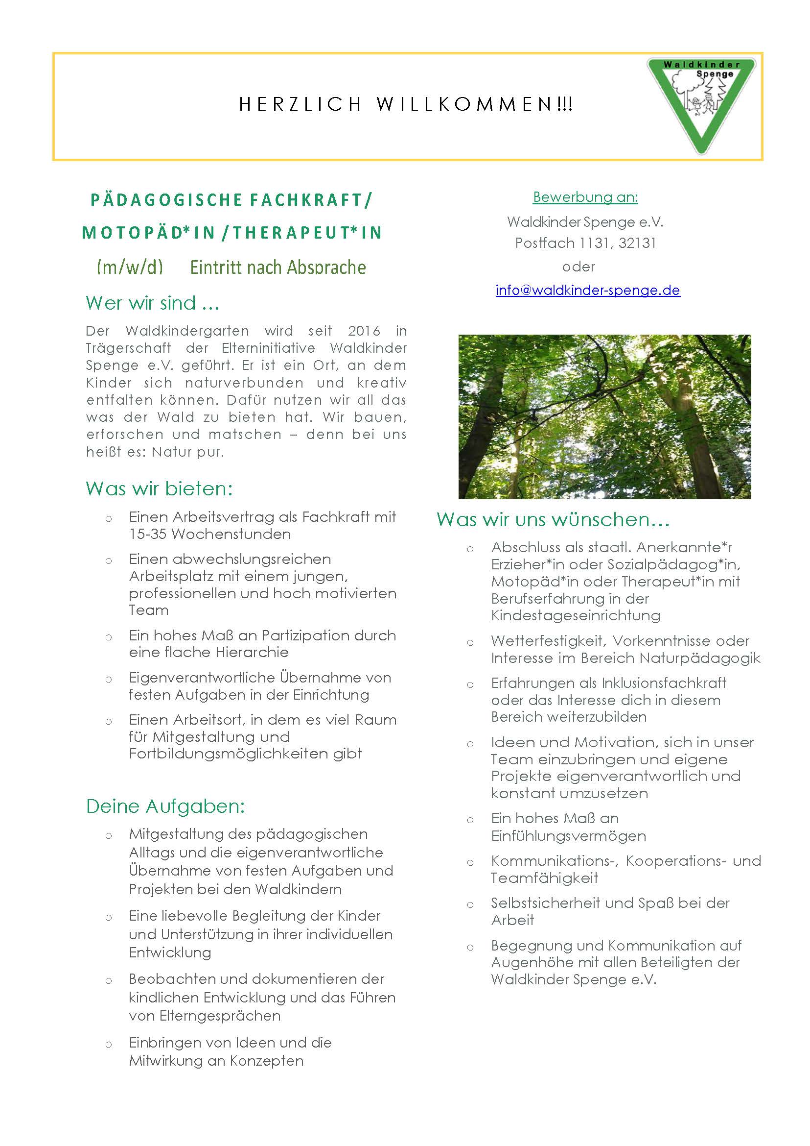 Pädagogische Fachkraft