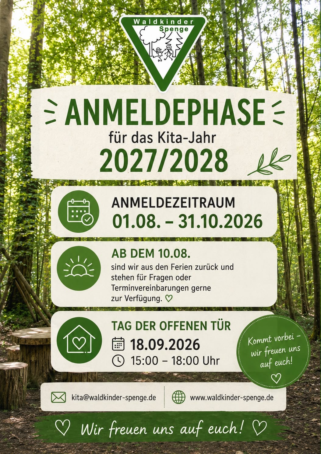 Anmeldephase 2027/2028